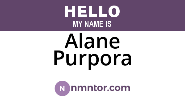 Alane Purpora