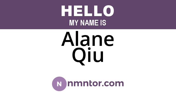 Alane Qiu