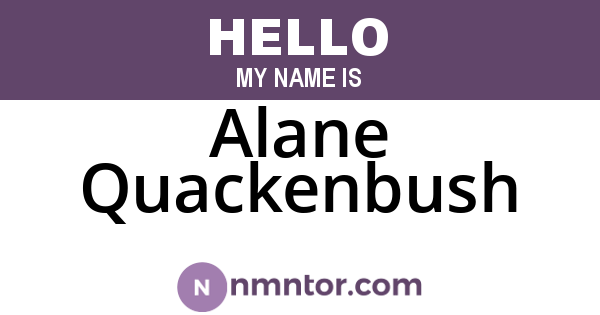 Alane Quackenbush