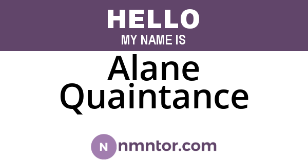 Alane Quaintance