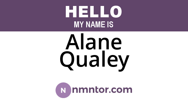 Alane Qualey