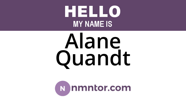 Alane Quandt