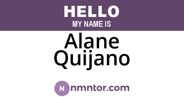 Alane Quijano
