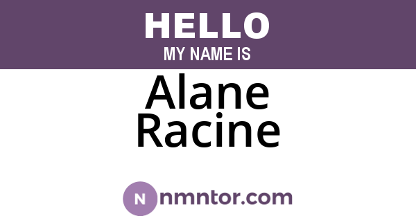 Alane Racine