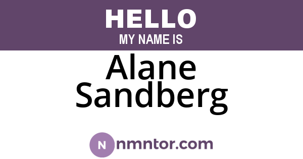 Alane Sandberg