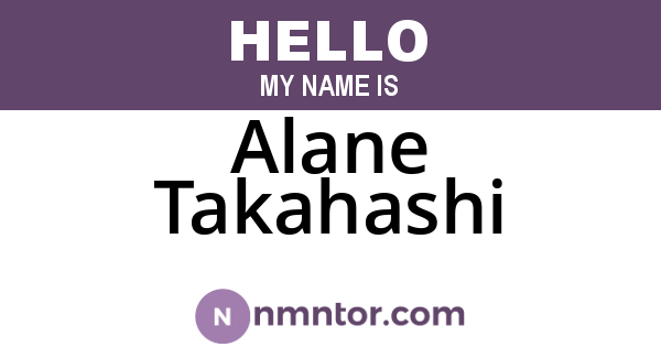 Alane Takahashi
