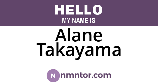 Alane Takayama
