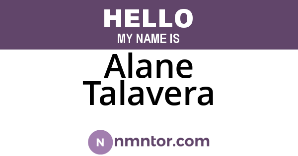 Alane Talavera