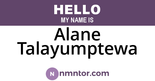 Alane Talayumptewa