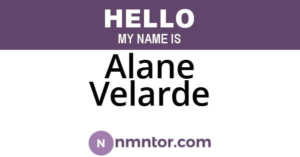 Alane Velarde