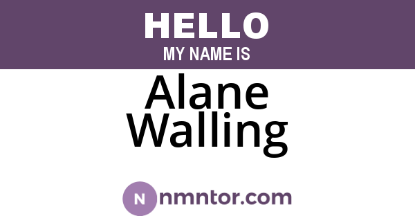Alane Walling