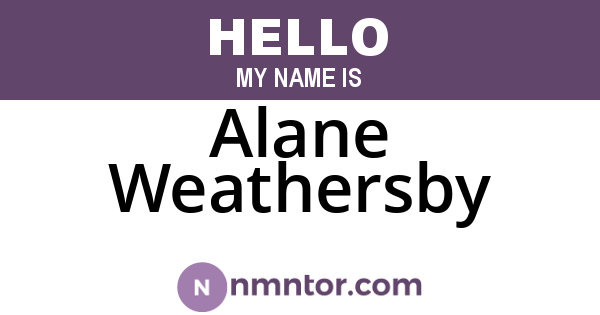 Alane Weathersby