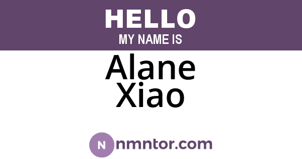 Alane Xiao