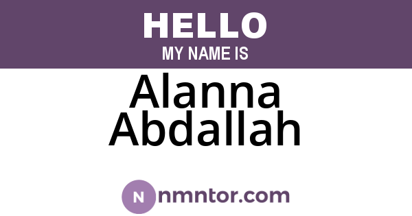 Alanna Abdallah