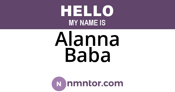 Alanna Baba