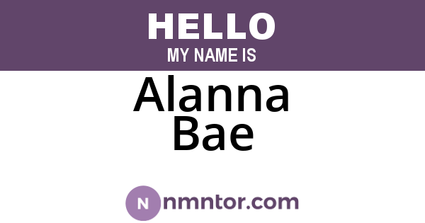 Alanna Bae