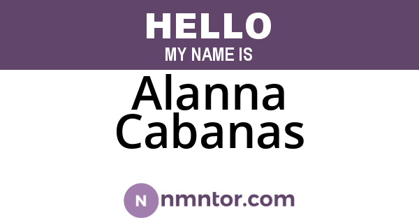 Alanna Cabanas