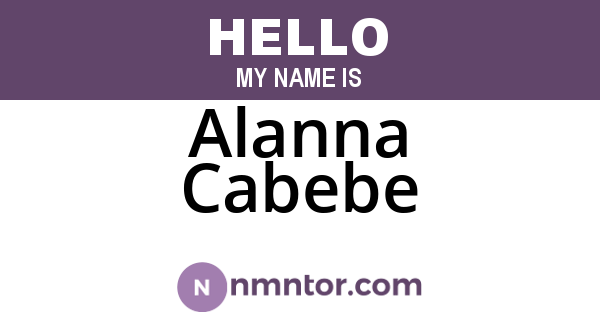 Alanna Cabebe