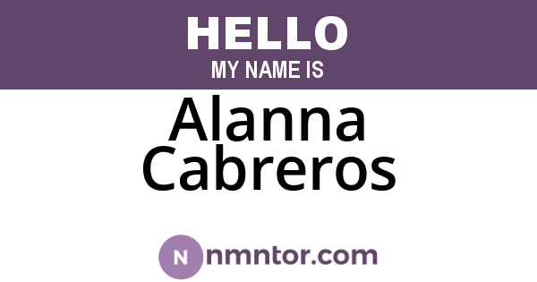 Alanna Cabreros