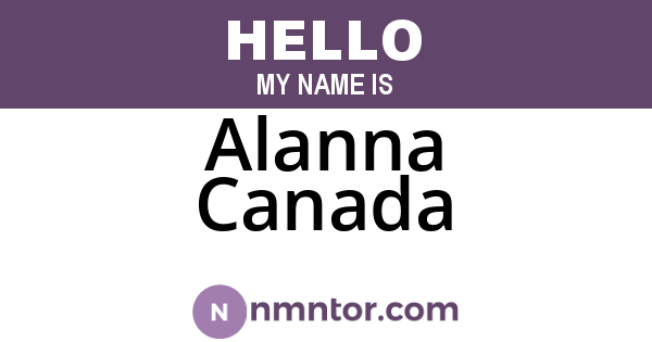 Alanna Canada