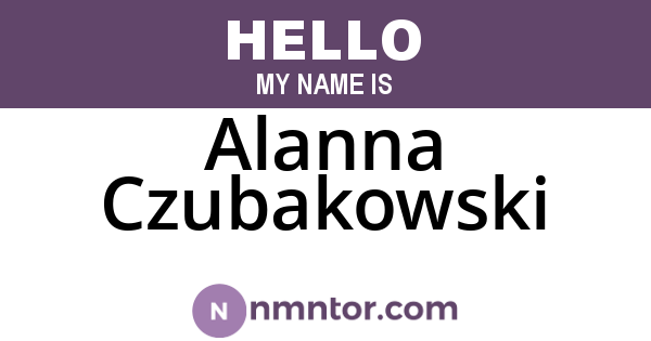 Alanna Czubakowski