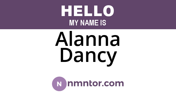 Alanna Dancy