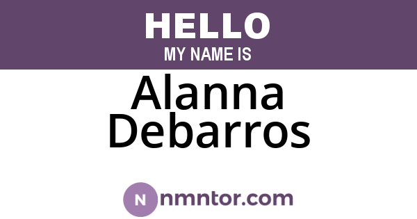 Alanna Debarros