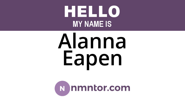 Alanna Eapen