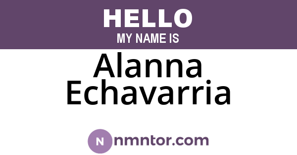 Alanna Echavarria