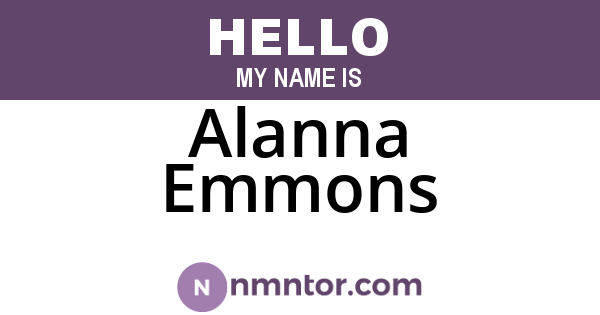 Alanna Emmons