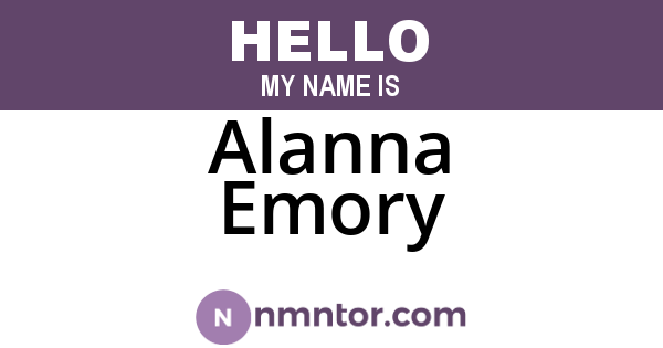 Alanna Emory