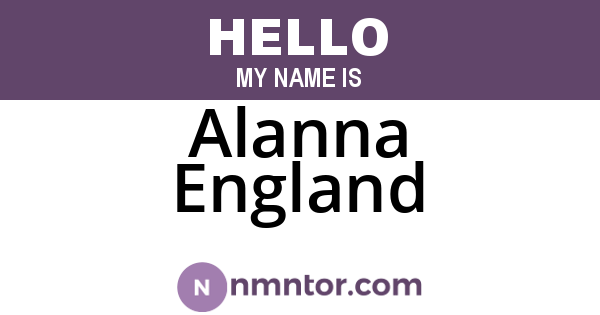 Alanna England