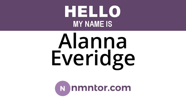 Alanna Everidge