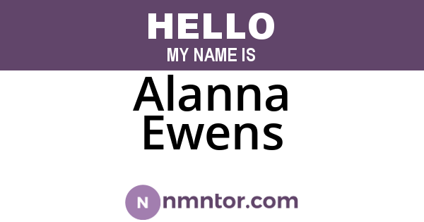 Alanna Ewens