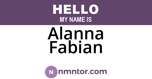 Alanna Fabian