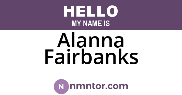 Alanna Fairbanks