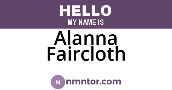 Alanna Faircloth