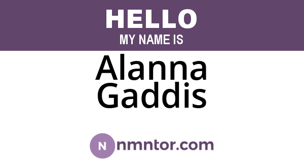 Alanna Gaddis