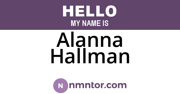Alanna Hallman