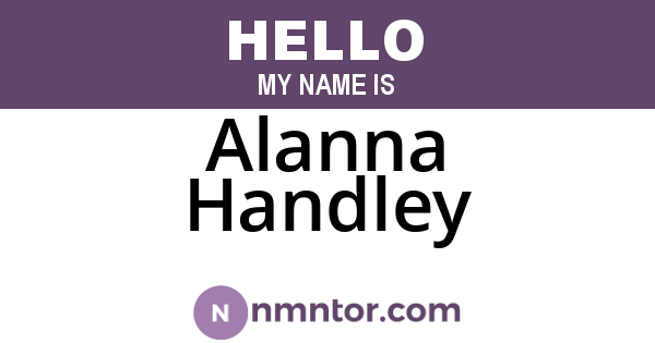 Alanna Handley