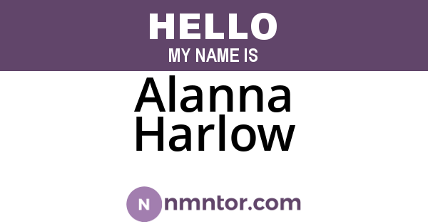Alanna Harlow