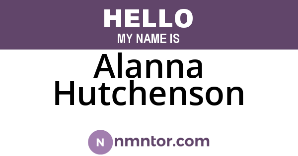 Alanna Hutchenson