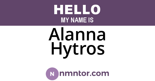 Alanna Hytros