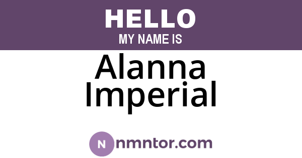 Alanna Imperial