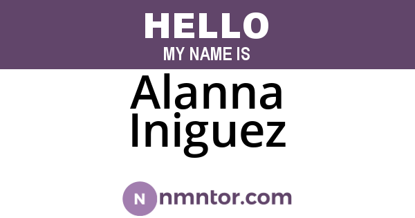 Alanna Iniguez