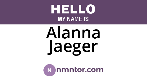 Alanna Jaeger