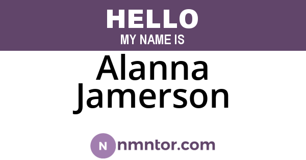 Alanna Jamerson