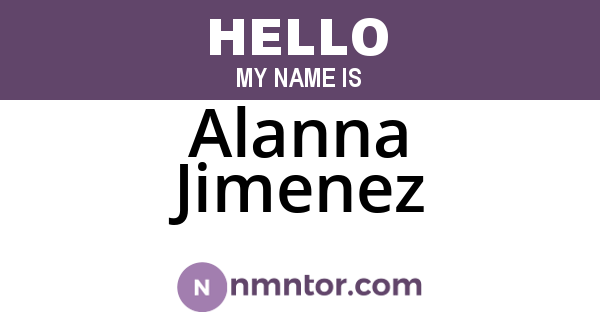 Alanna Jimenez