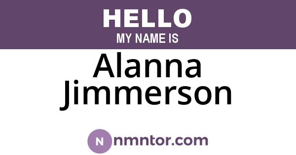 Alanna Jimmerson
