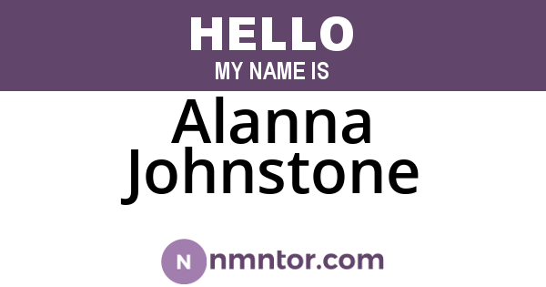 Alanna Johnstone